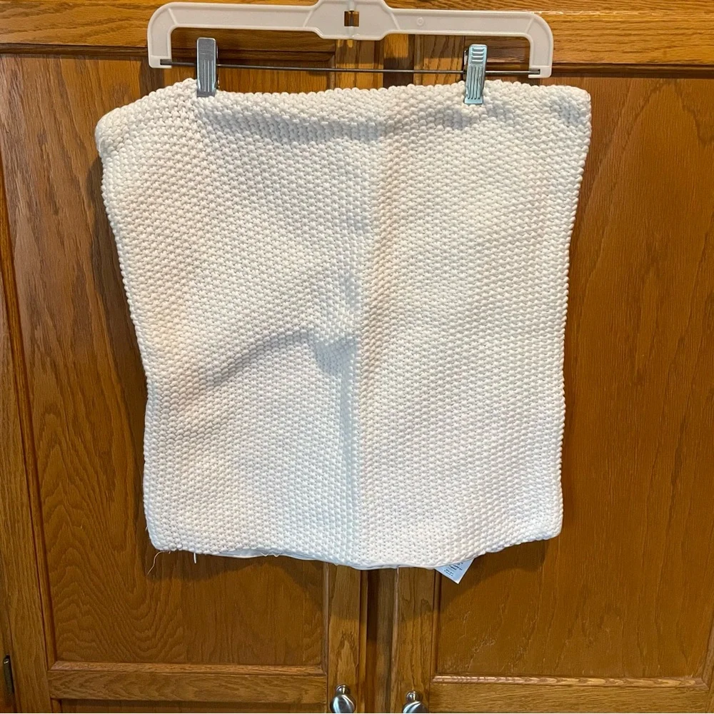 West Elm white accent pillowcase